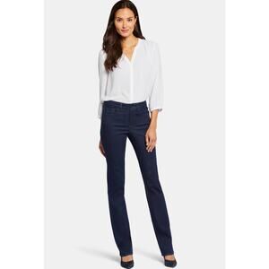 NYDJ Marilyn Straight Jeans Lift Tuck Technology Slimming Dark Wash Size 6